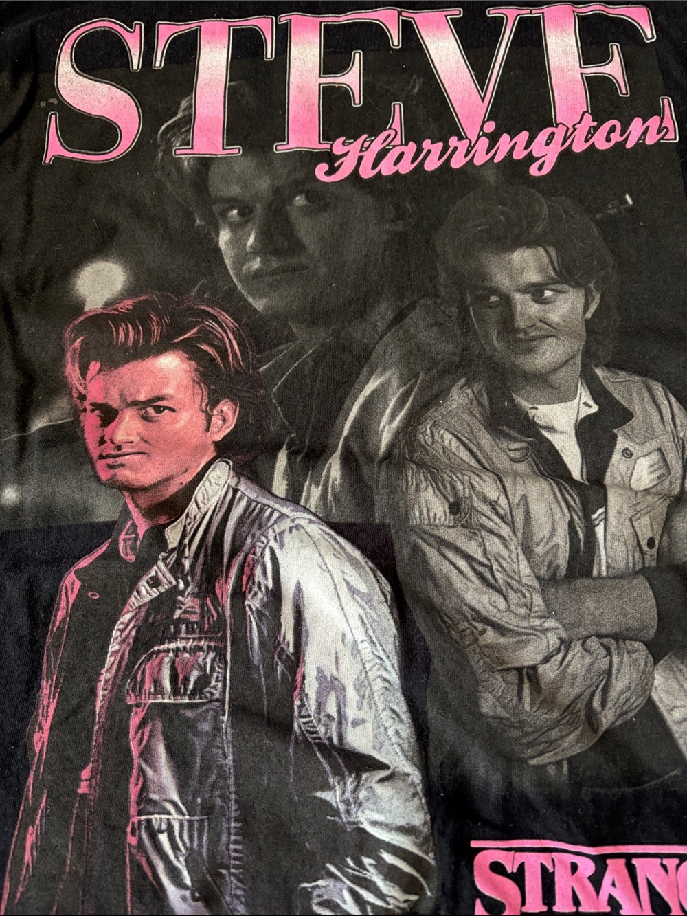 Stranger things  Black Steve Harrington Graphic Tee netflickd - Picture 2 of 6